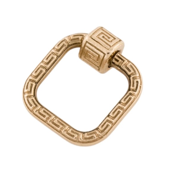 Marla Aaron 14K Etched Meander Lock Charm (OS) - Picture 4 of 9